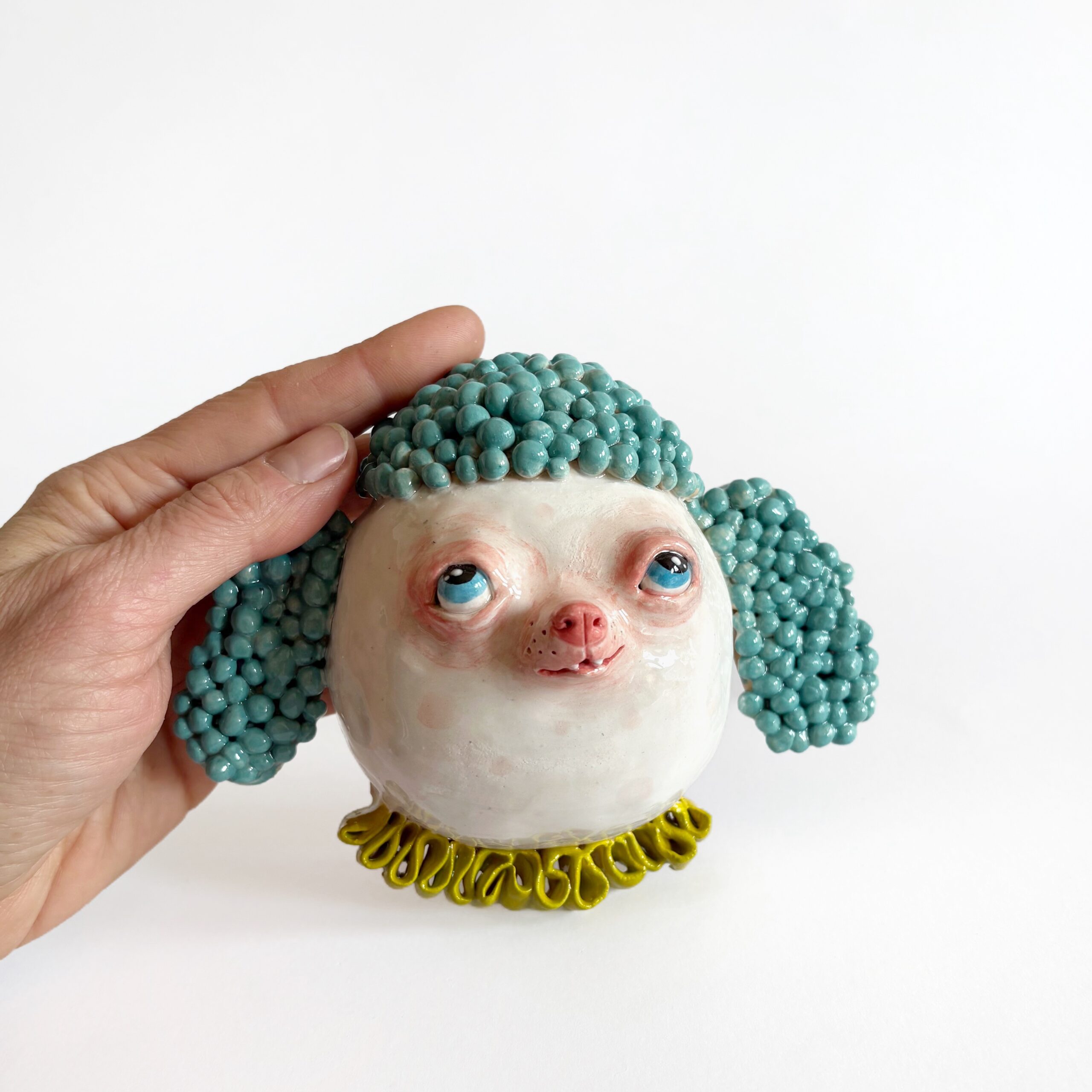 Ceramic Poodle Wall Mask